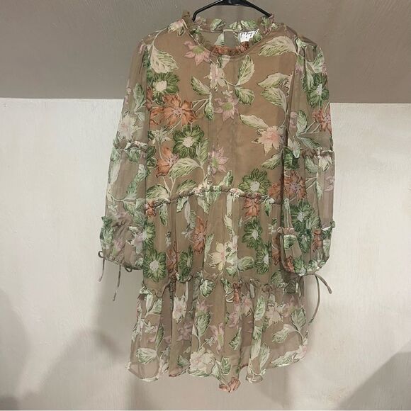 Princess Polly EDEN BLOOM MINI FLORAL DRESS BLUSH - Picture 10 of 14